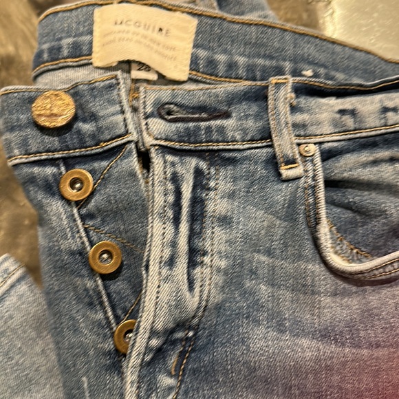 McGuire Anthropologie Skinny Distressed 15e Light Wash Blue Jeans Women's Sz 28 - Picture 5 of 7